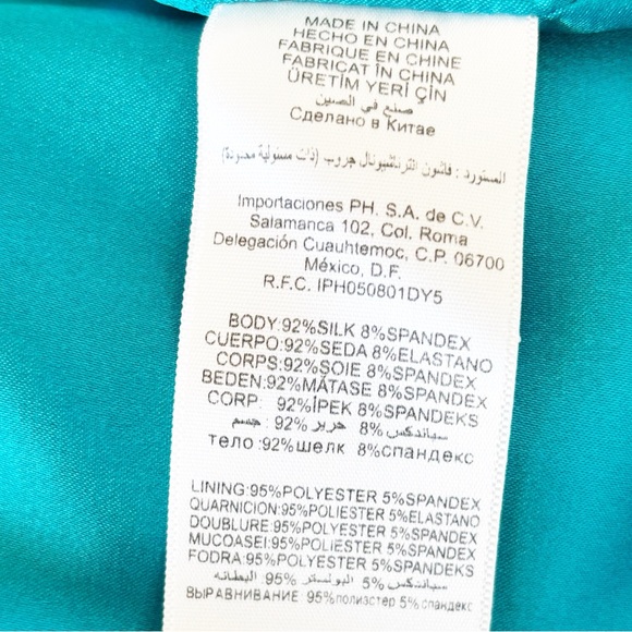 Used bebe Silk Teal Sleeveless Dress with Ruffle Detail in Size Small - Picture 12 of 13